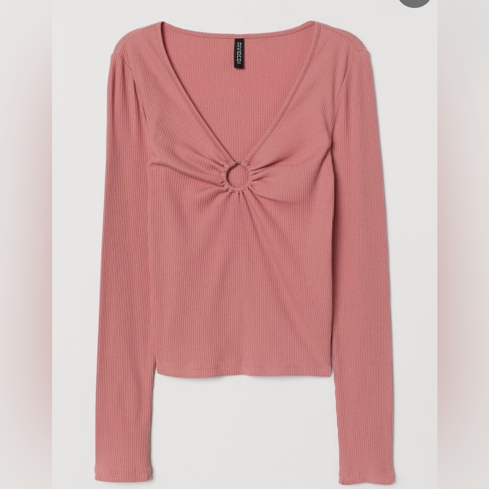 Pink long sleeve top size large